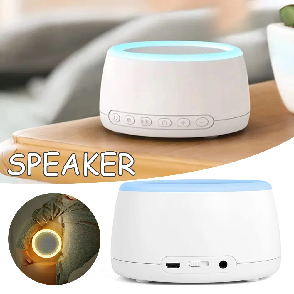 (image for) Portable White Noise Sleep Machine Bluetooth Speakers Sleep Meter With 24 Soothing Sounds Night Lights Memory Function Timer